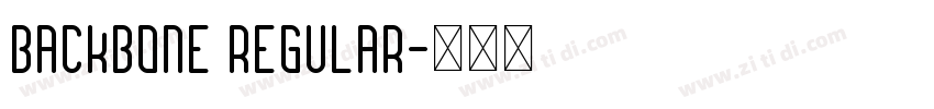 Backbone Regular字体转换